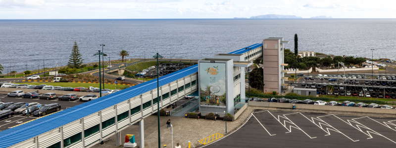 Madeira pier connecting terminal and parking area 